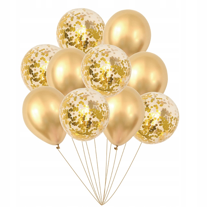 

Zestaw Balonów z konfetti złoty 12Cali/30CM-10szt