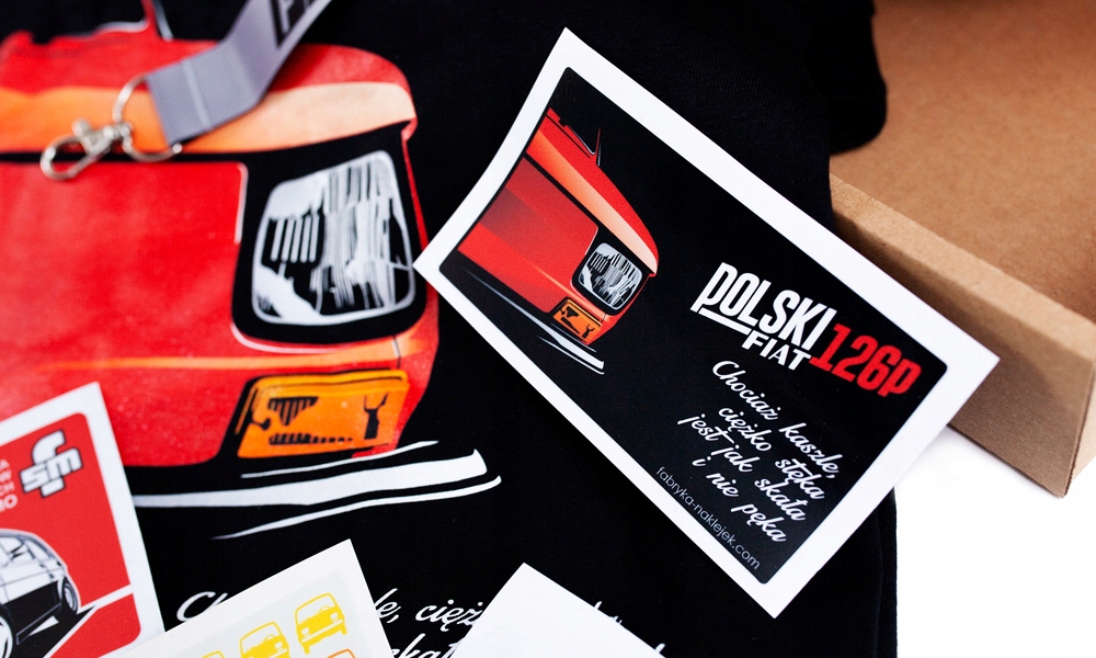 Zestaw pod choinkę BOX Prezent Tshirt 2XL Fiat 126p Maluch Kaszlak koszulka Marka Inny