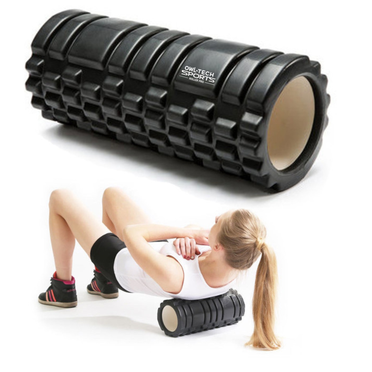 Duży Wałek Do Masażu Pleców Nóg Masażer Roller 45cm Do Rolowania Mięśni XXL