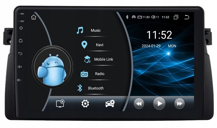 Rádio 2DIN Android Bmw E46 Rover 75 2/32 Gb Dsp Carplay Lte