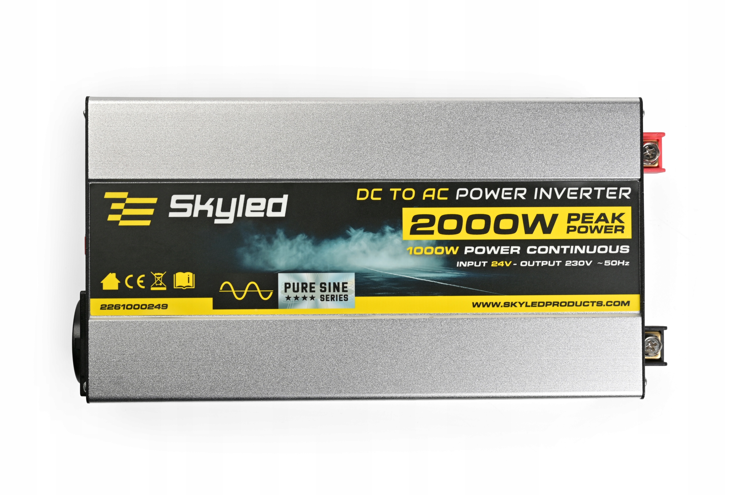 Przetwornica Skyled 1000W 2000W Pełny Sinus Inwerter 24V 230V Usb-c Pilot