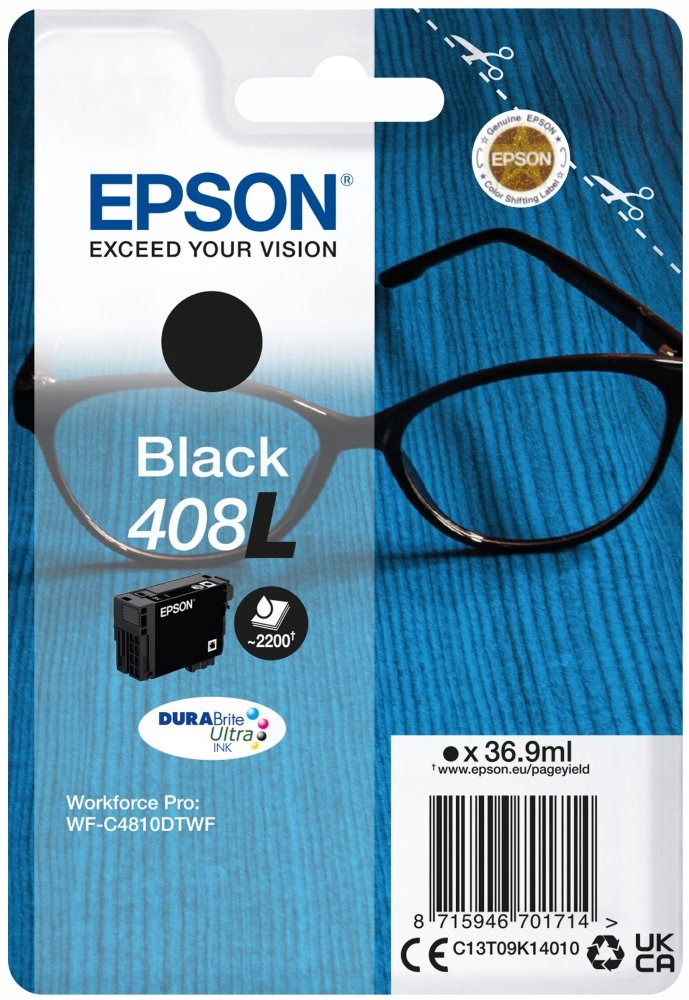Epson inkoustová náplň Singlepack 408L DURABrite Ultra Ink/ C4810DTWF/ Čern