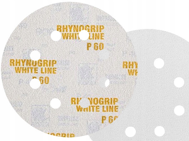 Indasa White Papier ścierny Krążek Krążki ścierne na rzep 8H 125 mm P 60