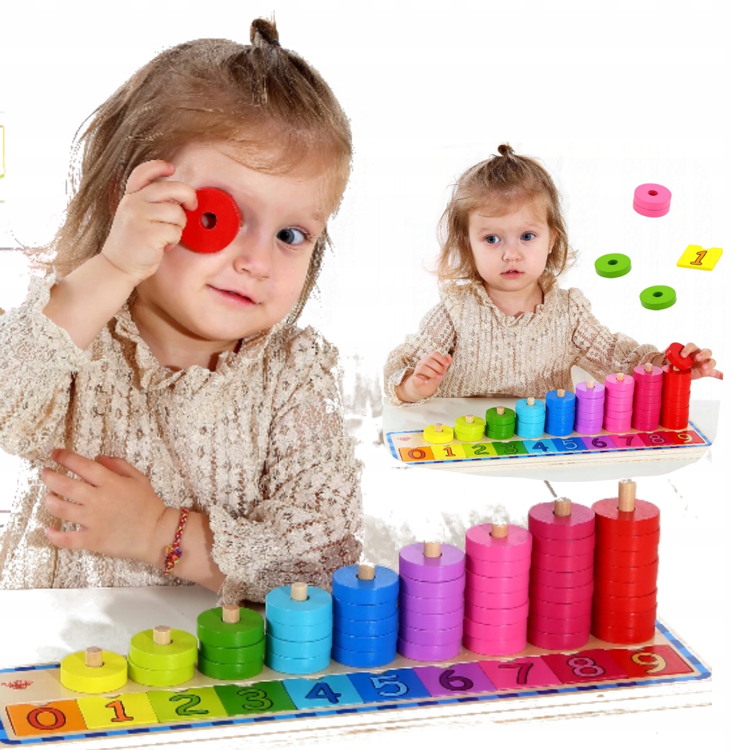 

Układanka Nauka Liczenia i Kolorów Montessori 54el