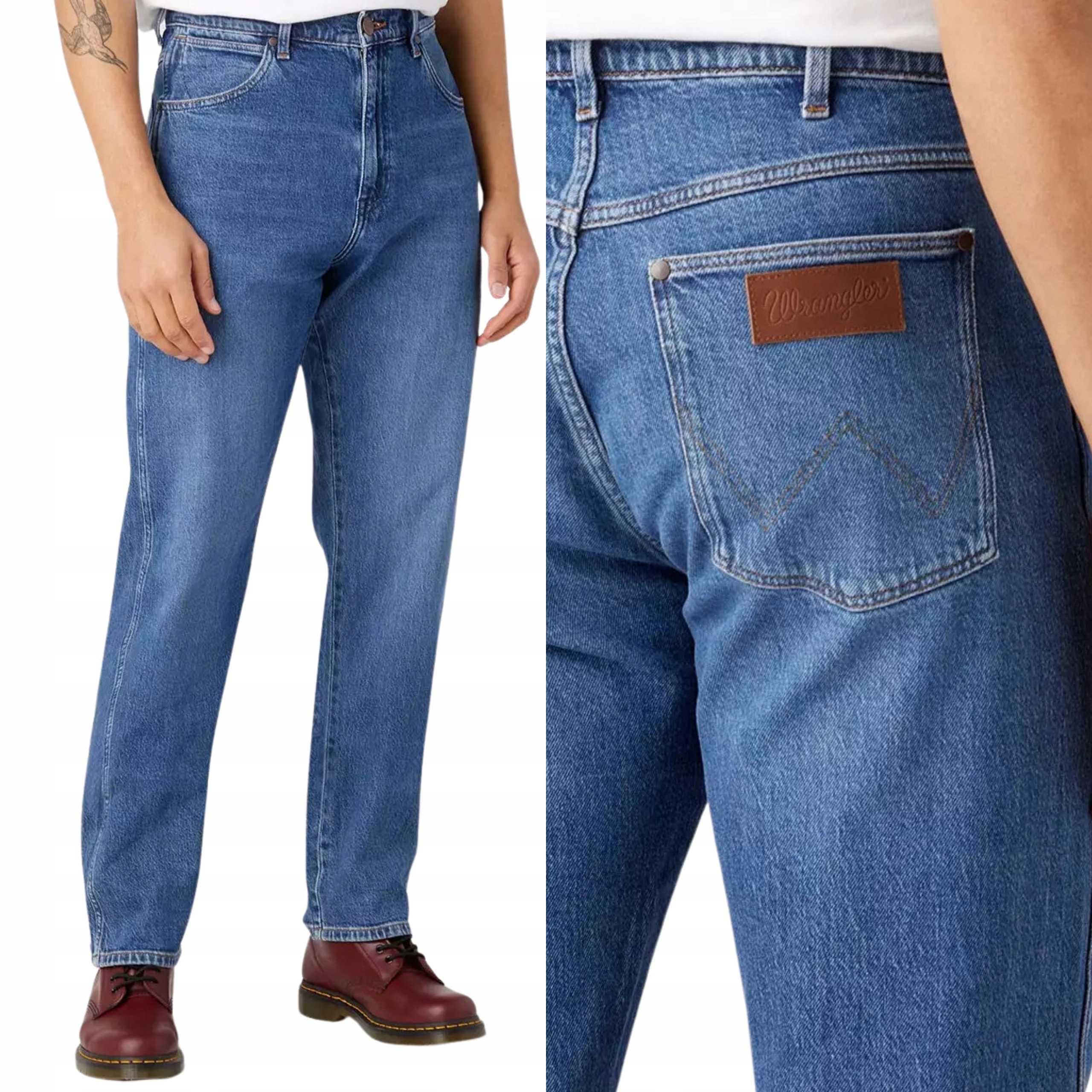 Wrangler džíny Straight regular Blue Frontier W32 L34