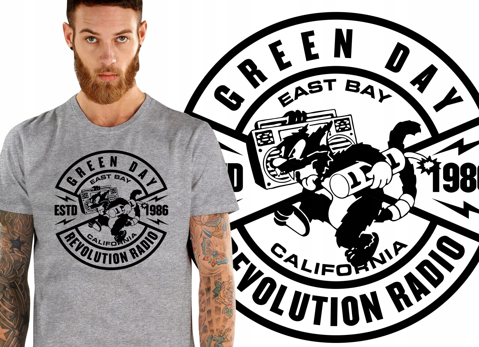 

Green Day Billie Mike Tre Punk Koszulka Męska L