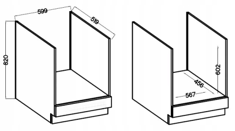 Szafka kuchenna Ovido GRAFIT 60 cm *Pod zabudowę* Kod producenta 00000410