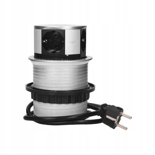 Výsuvná nábytková zásuvka Schuko 4X2P+Z Orno