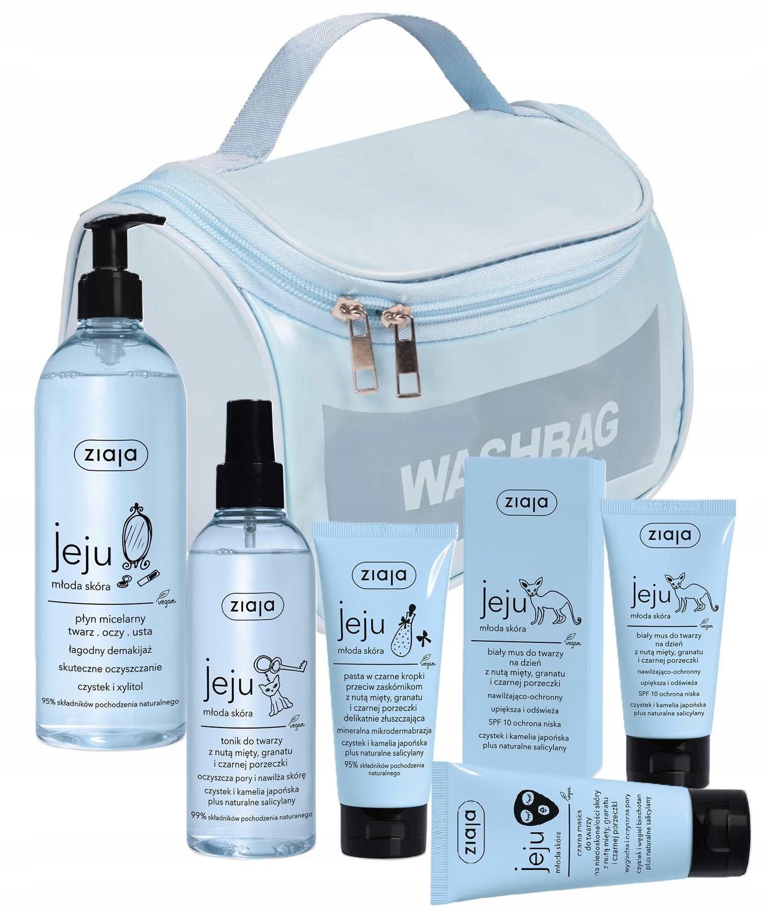 Ziaja Jeju Niebieskia Zestaw Kosmetyków Kosmetyczka