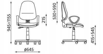 Krzesło biurowe obrotowe PERFECT GTP CIEMNOSZARE Materiał korpusu plastik
