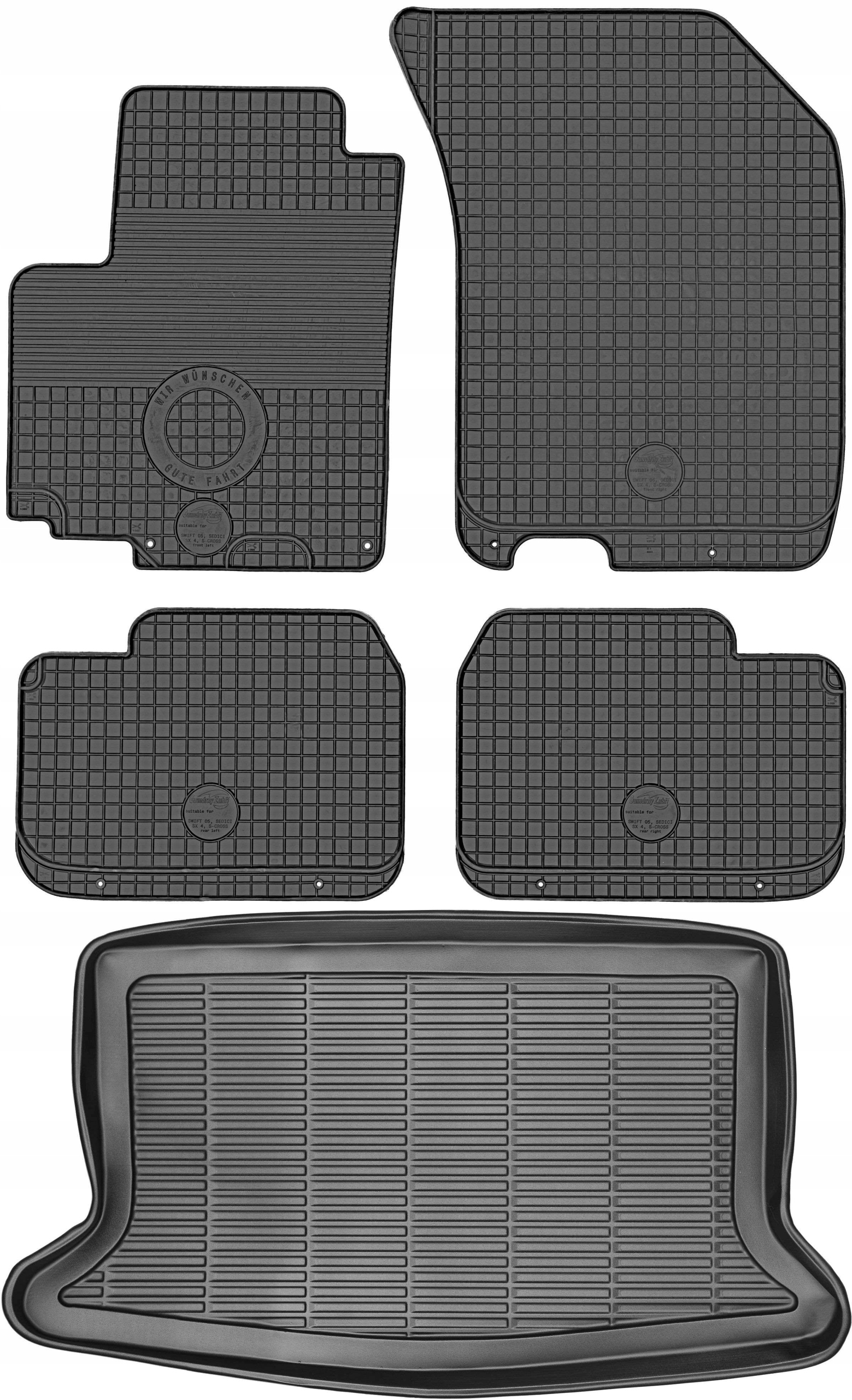 Suzuki SX4 Sedan od roku 2007-2013 Sada Koberčeky batožinový priestor