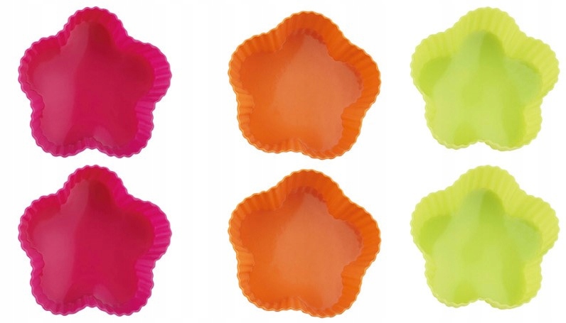 

Silikonowe formy do babeczek muffinek Kwiaty 6szt