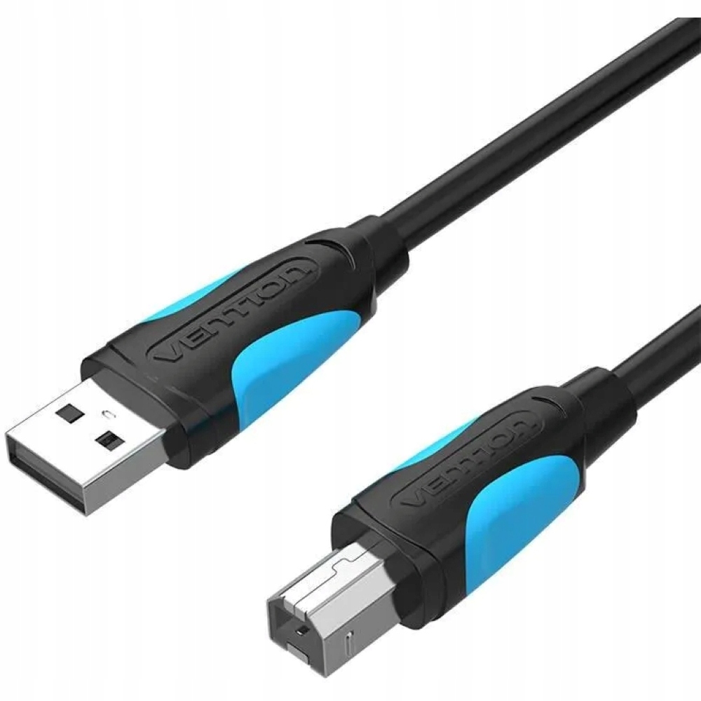 Kabel Do Drukarki Skanera Vention Przewód Usb A do B 10 m 480 Mbps Czarny