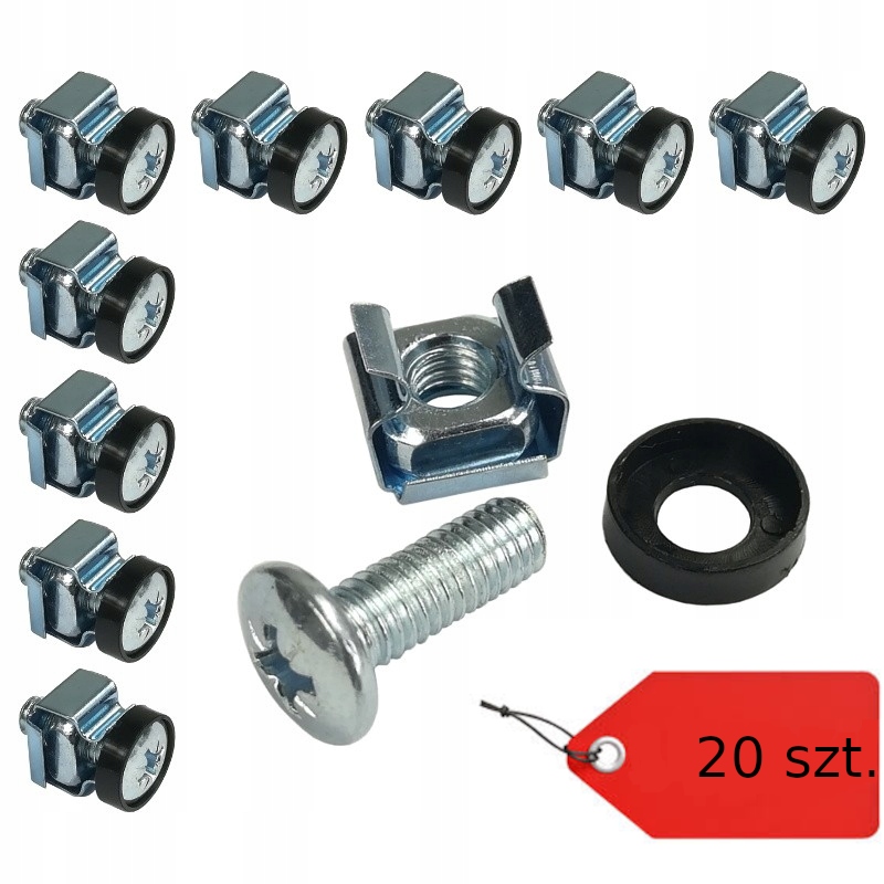 Крепежные винты винты M6 для шкафов стойки 20шт