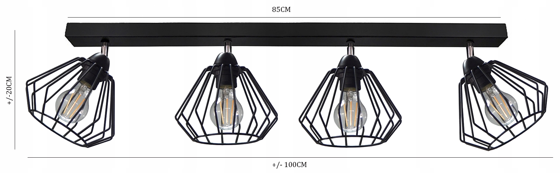 LAMPA PLAFON SUFITOWY PB-4PR LED LOFT E27 DRCIAK M Kod producenta PB-3PLW
