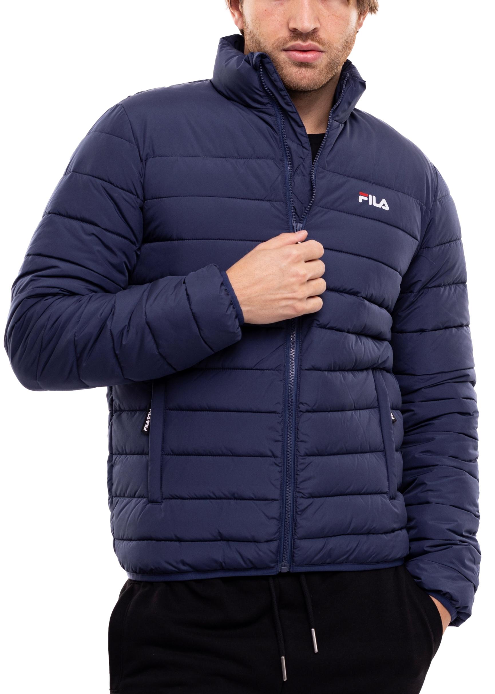 Fila Pánská prošívaná bunda bez kapuce, pohodlná, sportovní, vel S