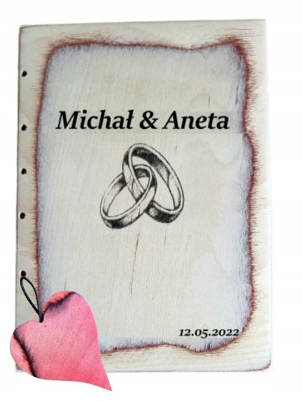 Kniha Ze Dřeva ručně vyráběná dárek Na Svatba