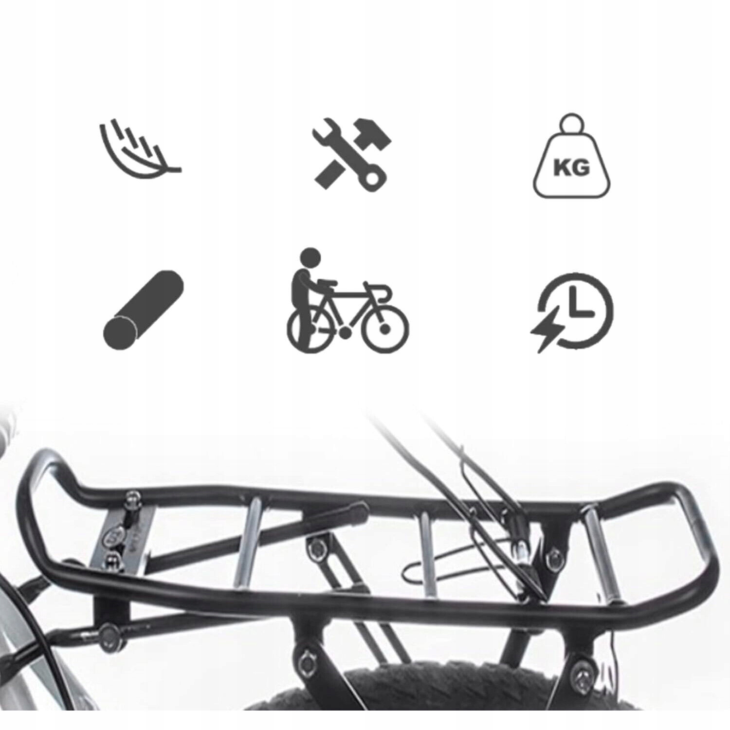 BAGAŻNIK ROWEROWY NA ROWER GÓRSKI, TYLNY BAGAŻNIK ROWEROWY, REGULOWANY Rozmiar koła 28