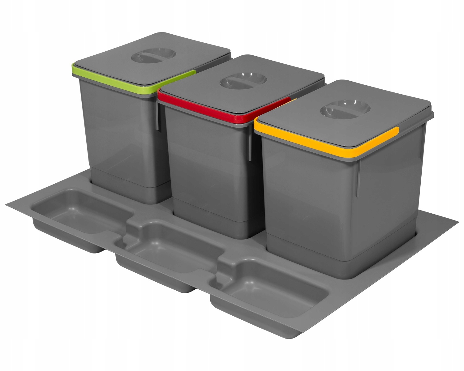 Kosz Segregator 800 MM Na Śmieci Rubio 3x15L Antracyt Amix Wkład Pojemniki