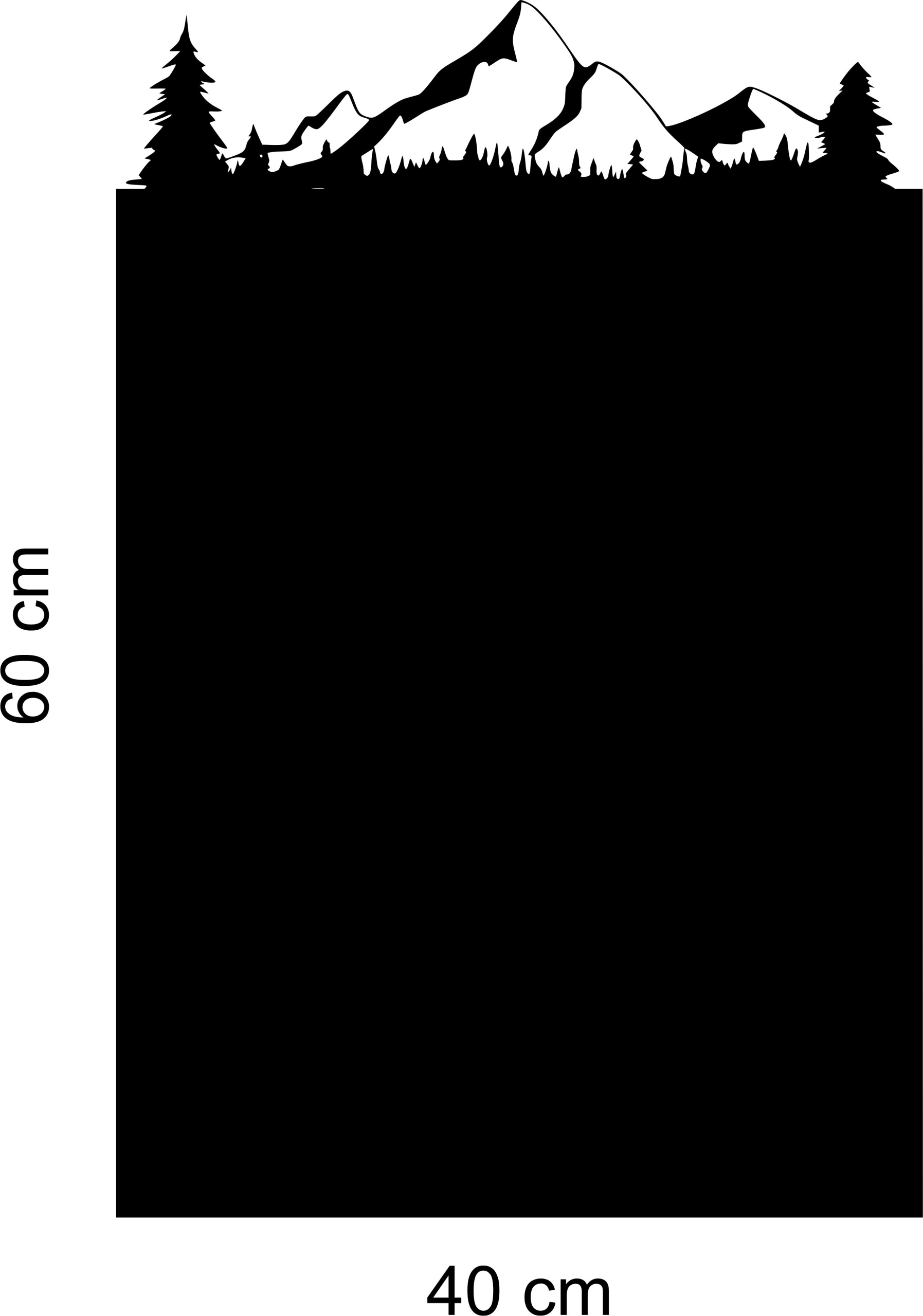 Hory Tabule na magnety z kovu Cestování Stromy 60x40 cm vertikální