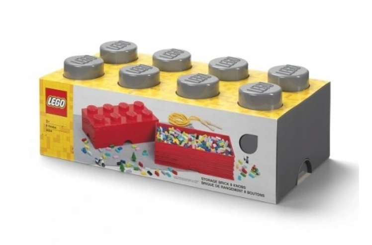 Lego Kontejner Krabička Klocek 8 Tmavě Šedá 50 cm 40041754