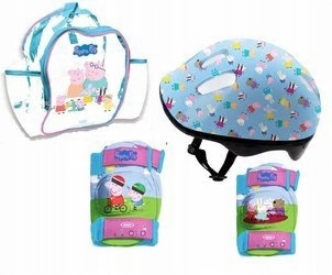 

Peppa Pig Zestaw Kask 4 Ochraniacze Rower Plecak