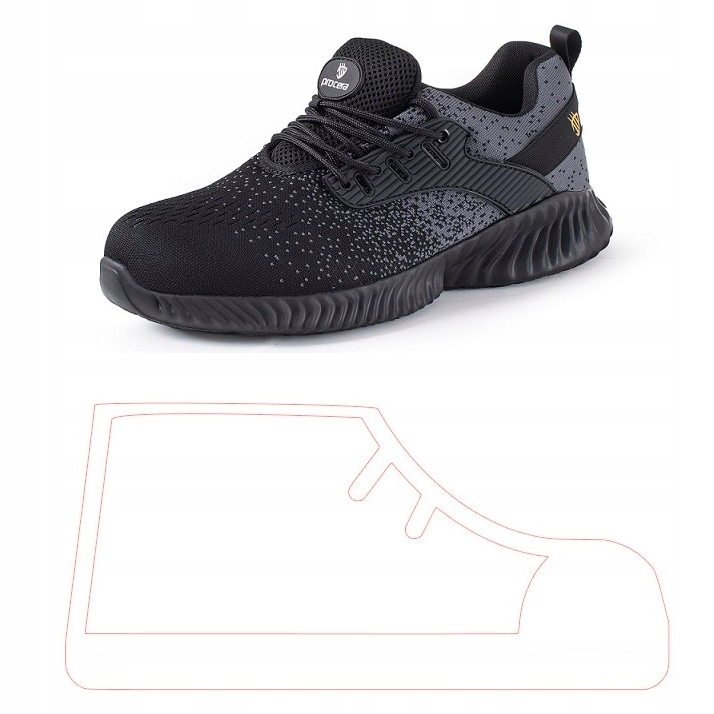 Robocze Buty Lekkie Bez Noska Półbuty Ochronne Procera Texo-fly Gray 45