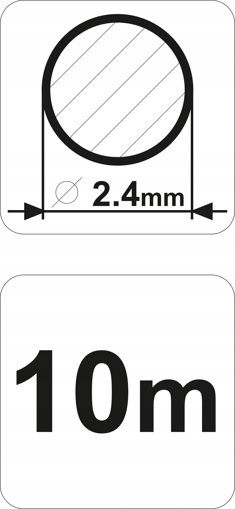 ŻYŁKA TNĄCA OKRĄGŁA 2,4MMx10M DO CIĘCIA TRAWY Marka Flo