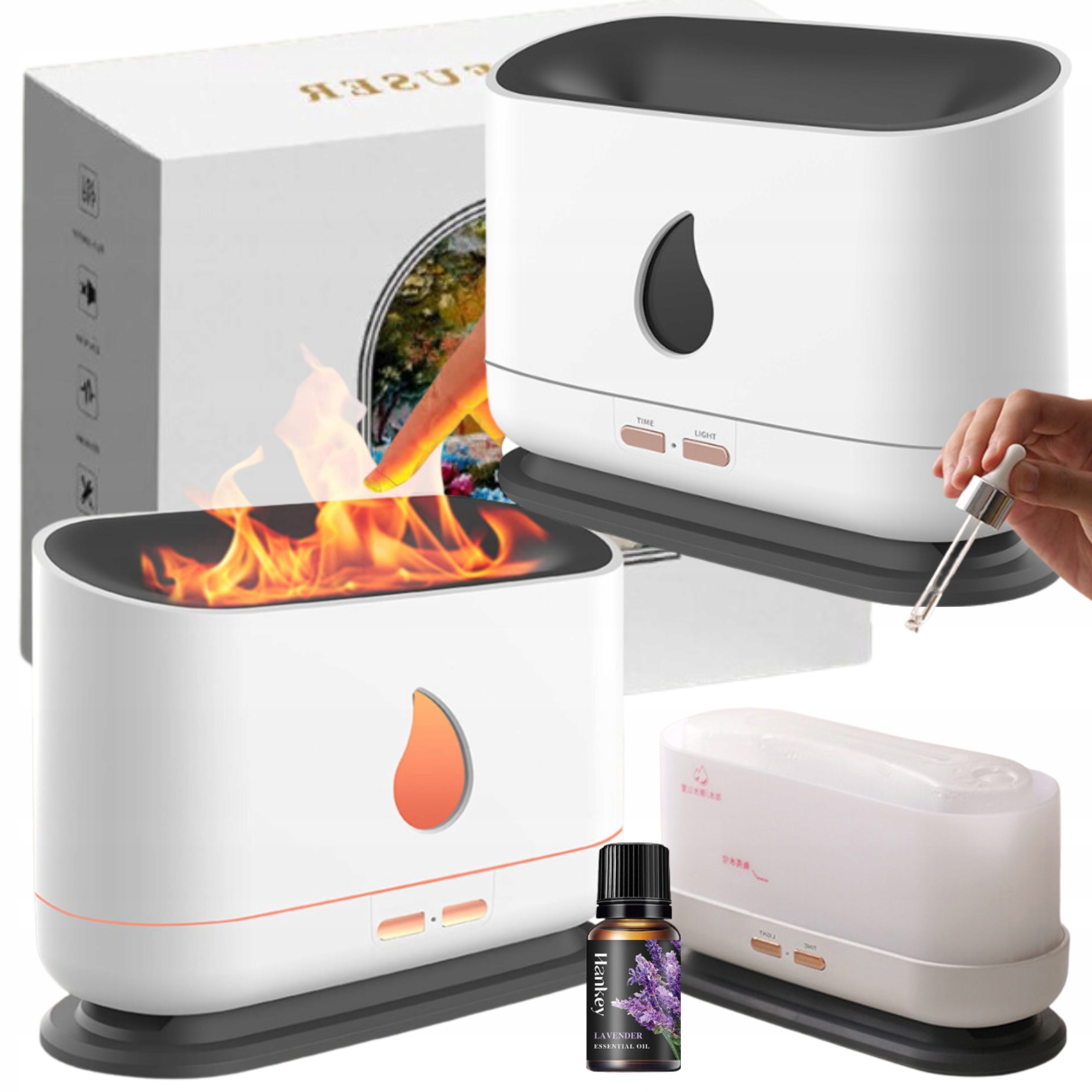 Nawilżacz Powietrza Dyfuzor Parowy Efekt Płomienia