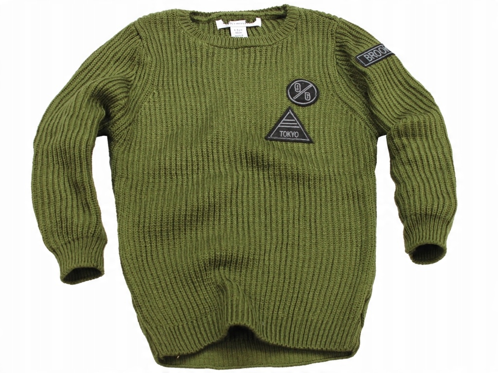 

Primark Ciepły Sweter Naszywki Zielony 98 E1F742