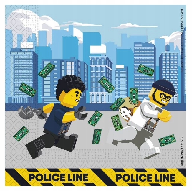 ZESTAW Lego City Kubki Serwetki Talerzyki 16 osób Marka inna marka