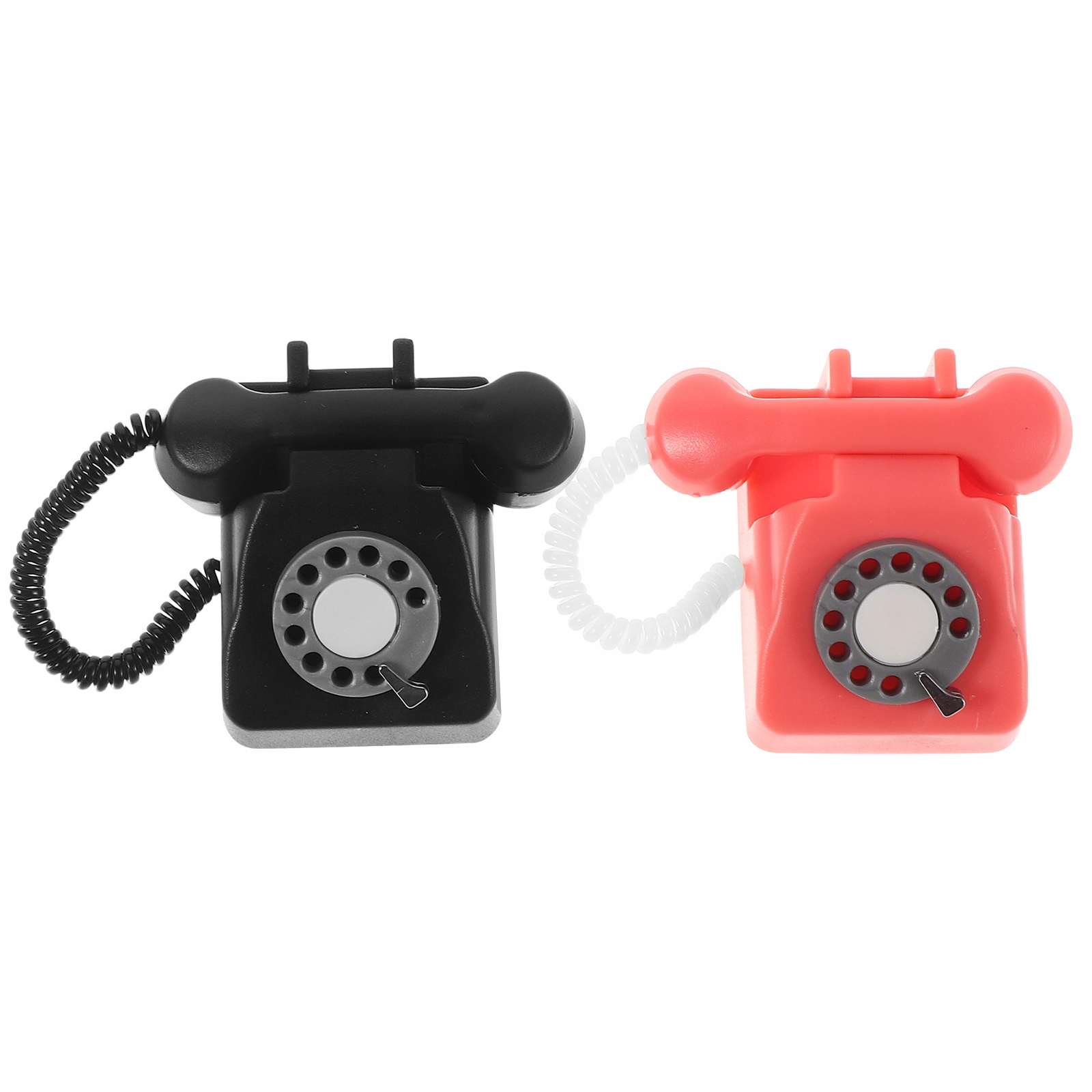 2 Sztuk Miniaturowy Retro Obrotowy Model Telefonu do Domku dla Lalek i Wystroju Vintage