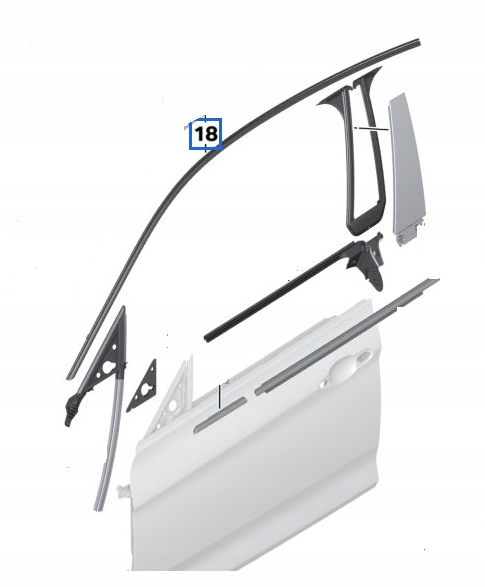 Uszczelka ramy dachu BMW 3GT F34 Oryginał