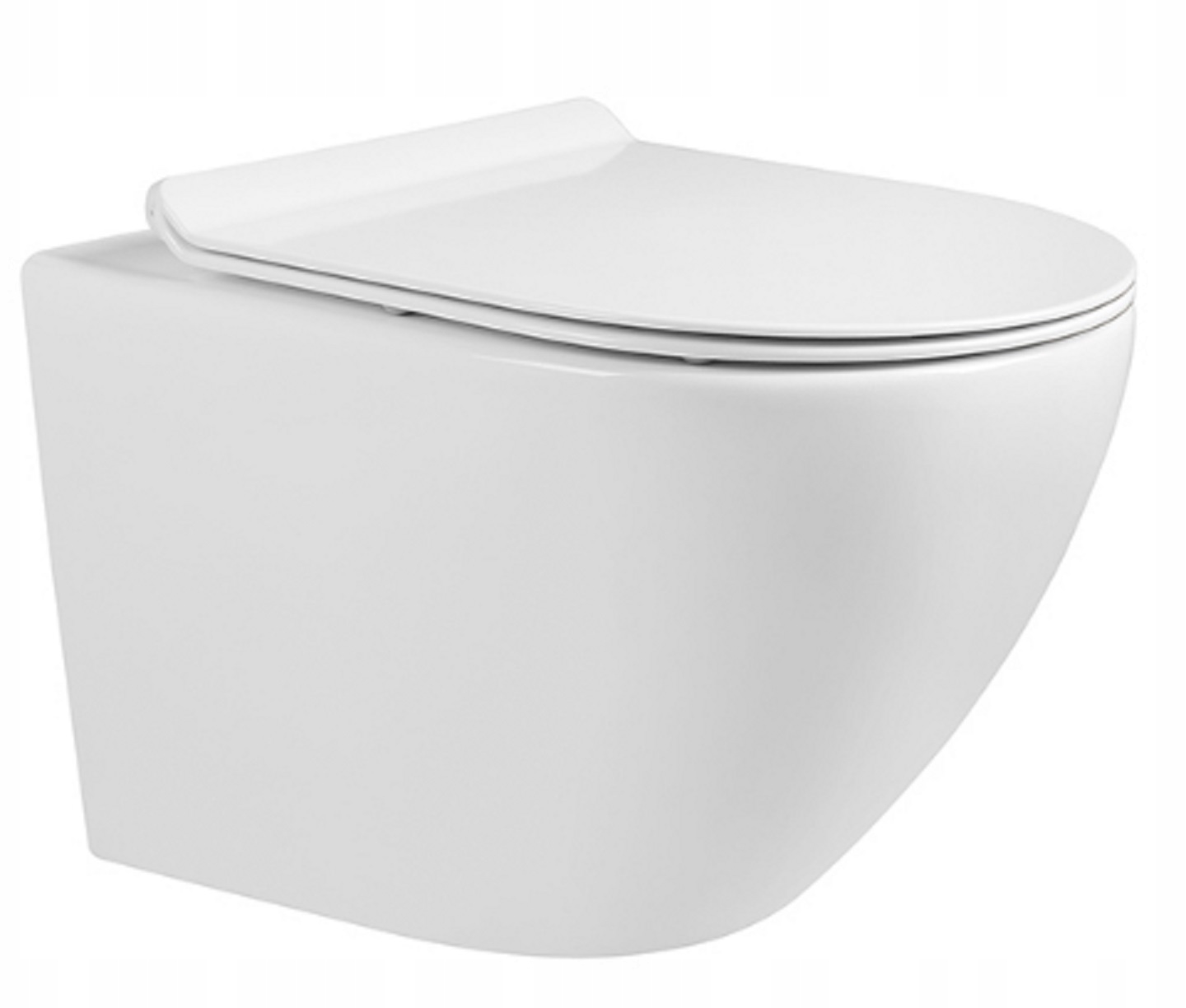 MISKA WC WISZĄCA BEZRANTOWA M203 + DESKA WOLNOOPADAJĄCA SLIM 49 CM