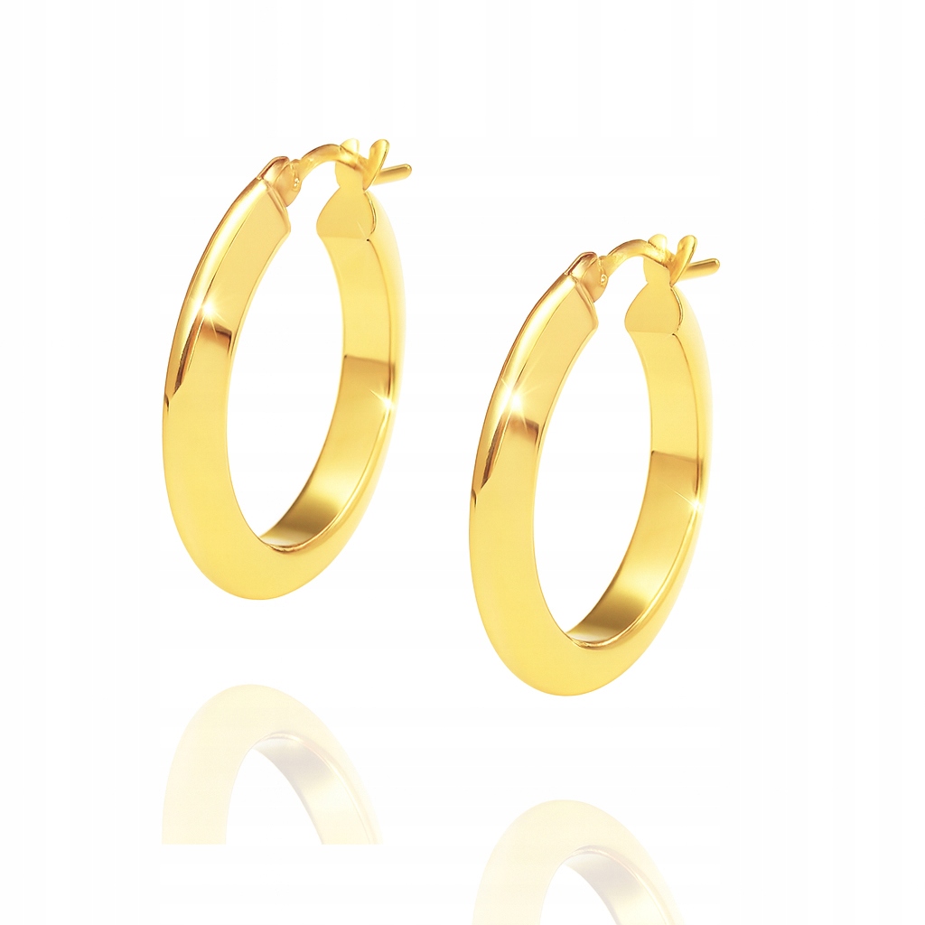 Zlaté kruhové náušnice široké 20 mm Pr. 585