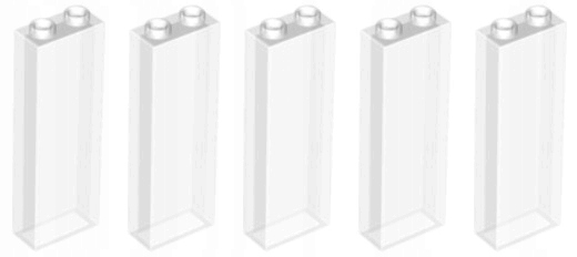 

Lego 46212 Filar 1x2x5 przezroczysty (20g) 5 szt
