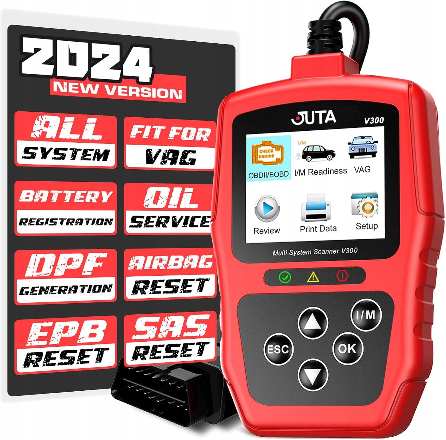V300 diagnostické zariadenie OBD2 pre Volkswagen, Audi, Škodu Seat Vag