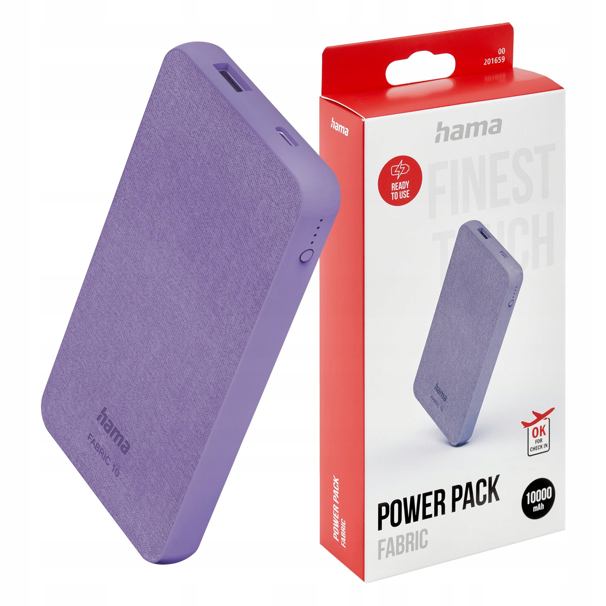 Hama POWERBANK power bank 10000 mAh fioletowy