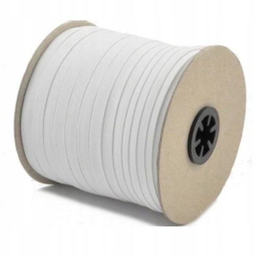 Guma 4mm Pletená 250m Bílá plochá