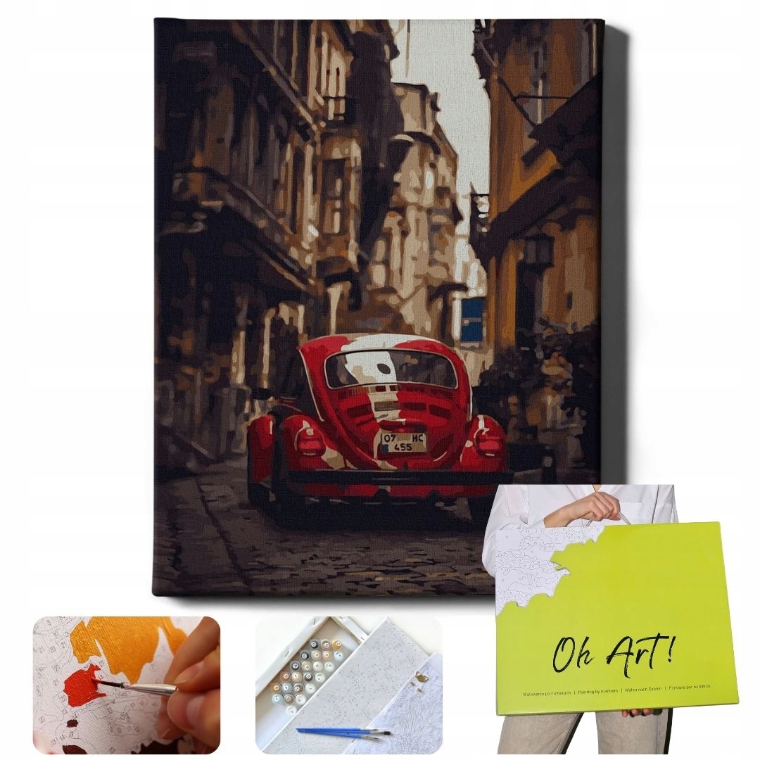 Obrázky pro malování podle čísel s rámem Malování podle čísel Auto Oh Art!