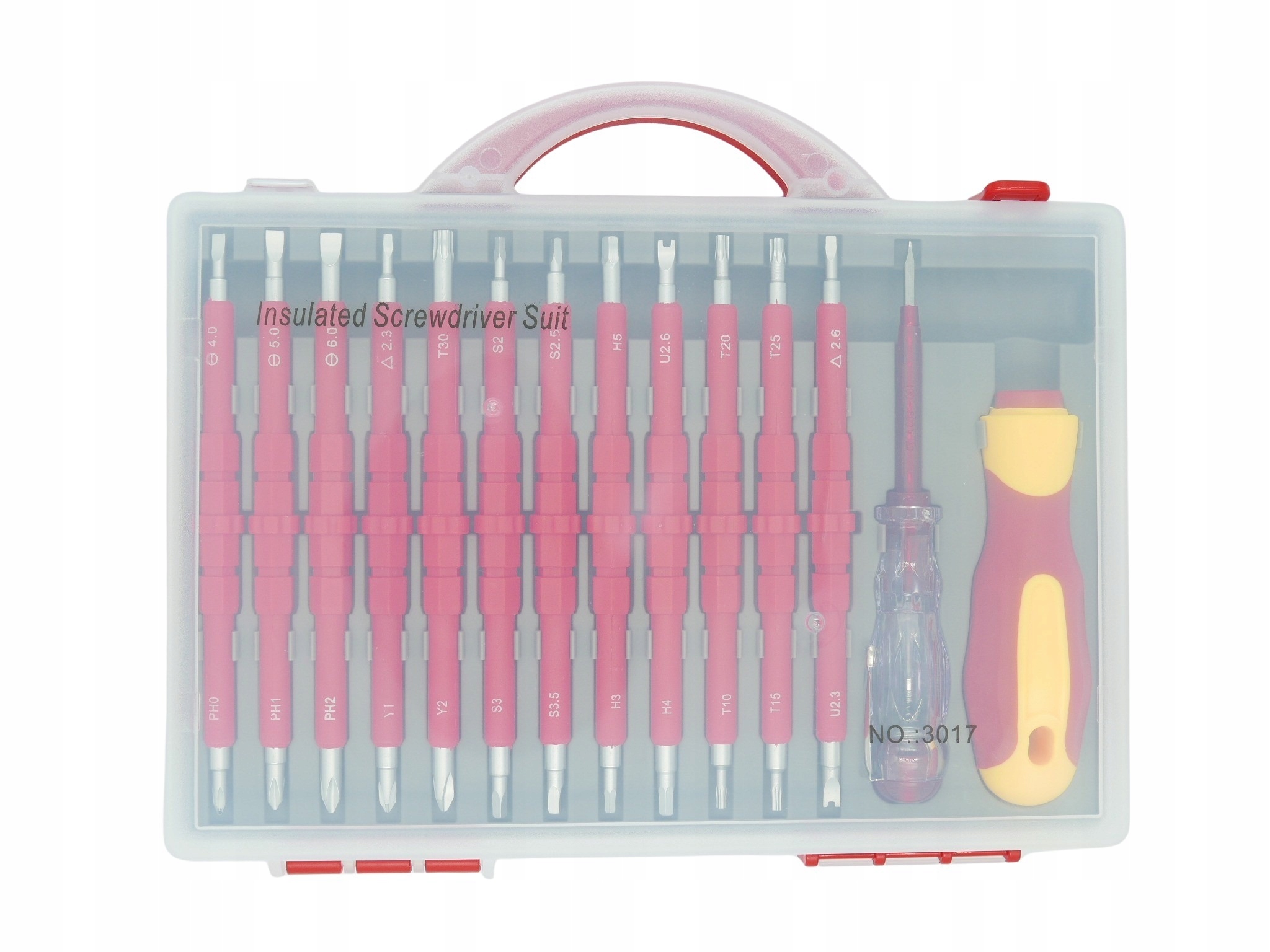 ZESTAW WKRĘTAKÓW ŚRUBOKRĘTY IZOLOWANE 25 ROZMIARÓW + WALIZKA DLA ELEKTRYKA Stan opakowania oryginalne