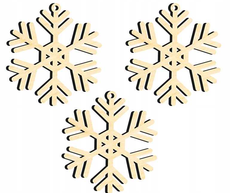 

Ozdoby Świąteczne Choinkowe Drewniane Z49 3 szt.