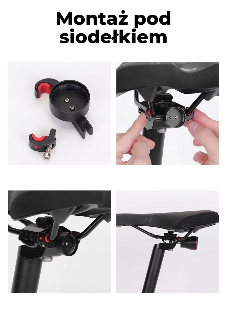 Tylna lampka rowerowa ROCKBROS Q5 USB-C LED 60 LM Smart ŚWIATŁO STOP IPX6 Zasilanie USB