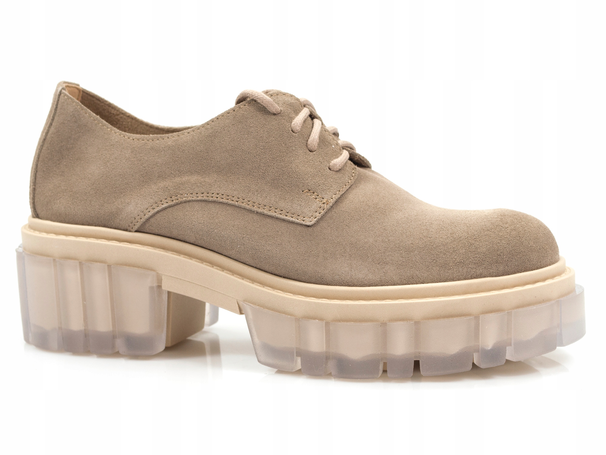 

półbuty Lemar skórzane na platformie workery buty