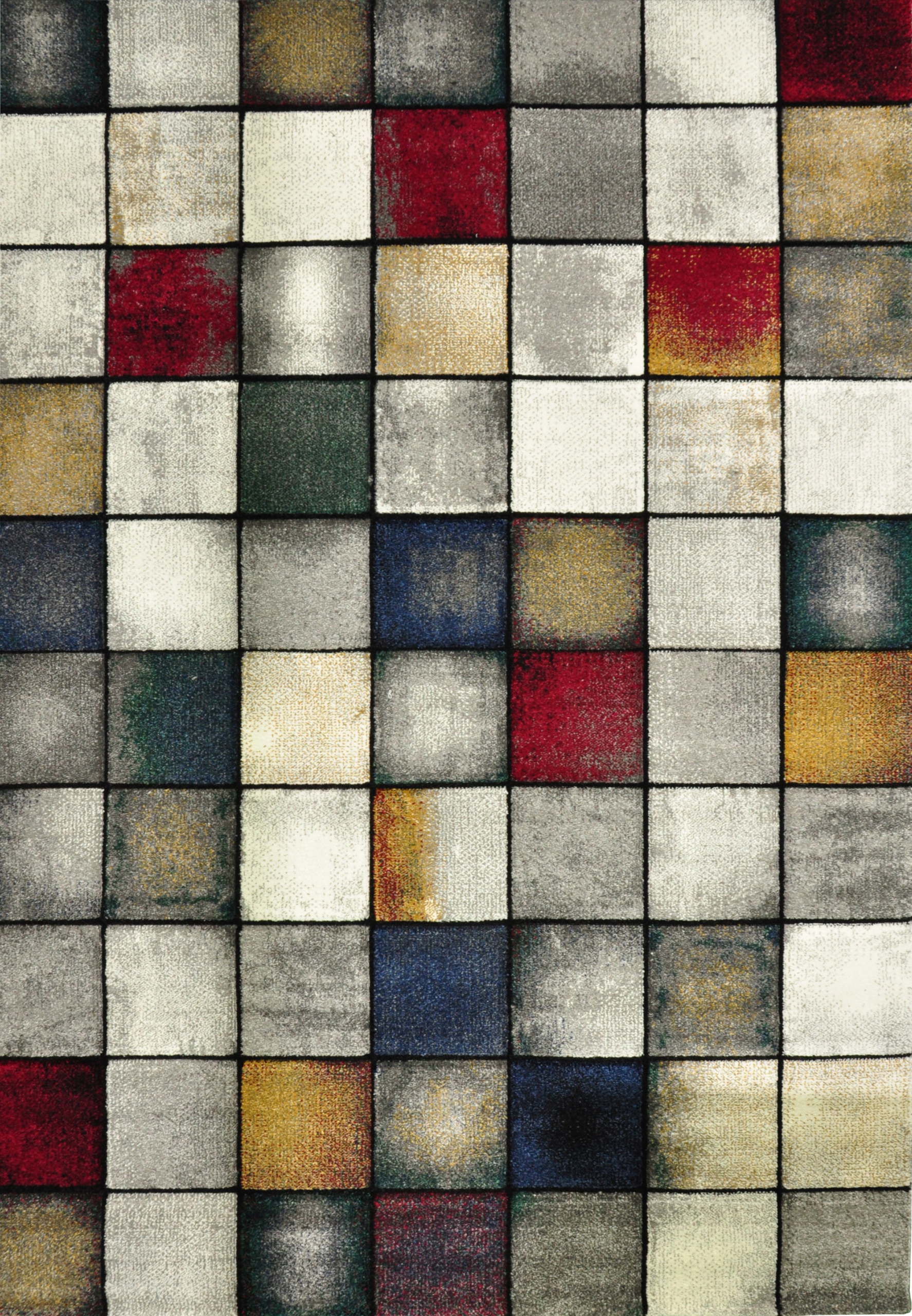 Dywan Diamond Deluxe Patchwork Kolorowy Multikolor 290 X 200 Mięsisty Gruby