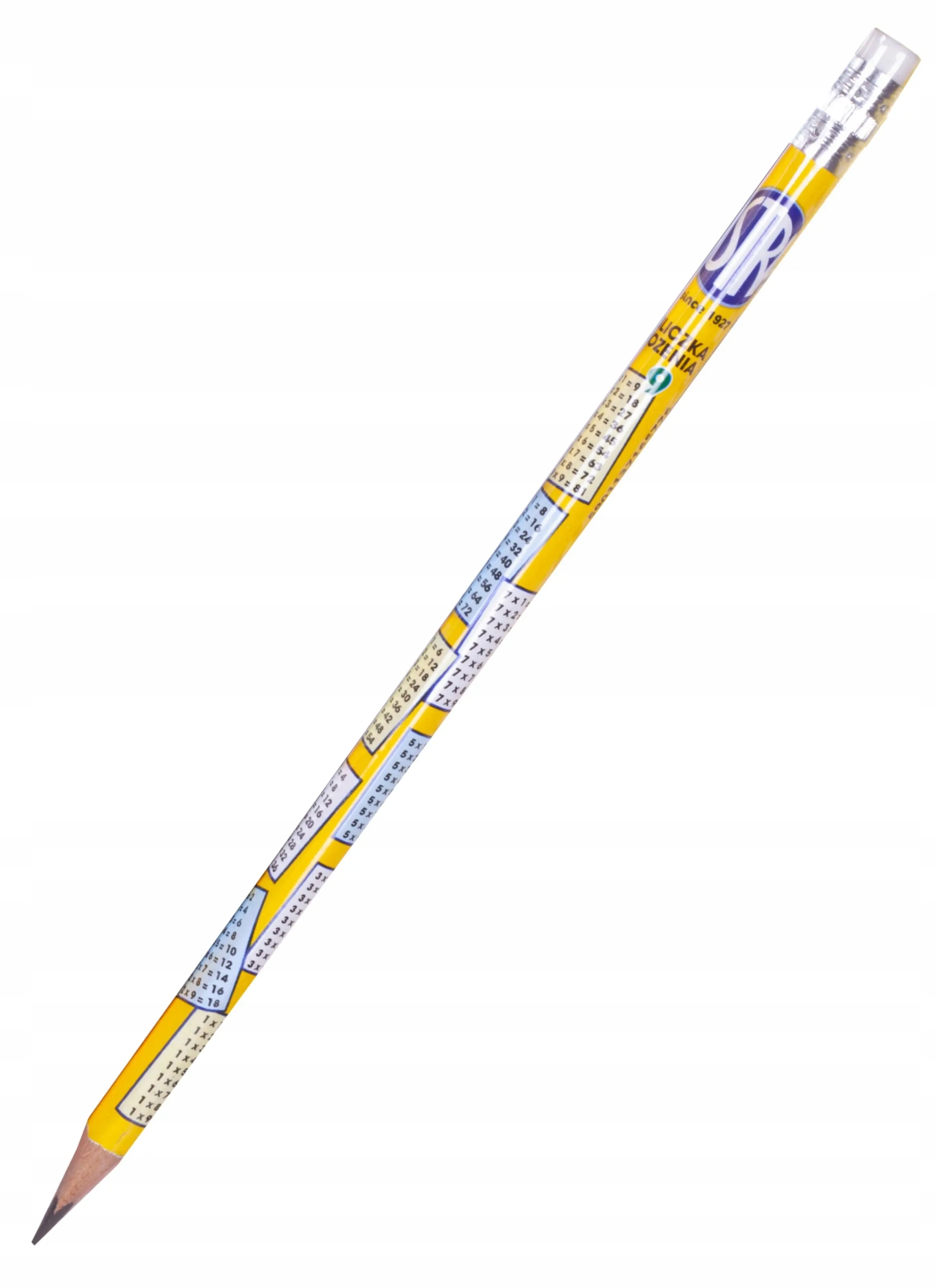 Ołówek z gumką i tabliczką mnożenia Astra Twardość HB