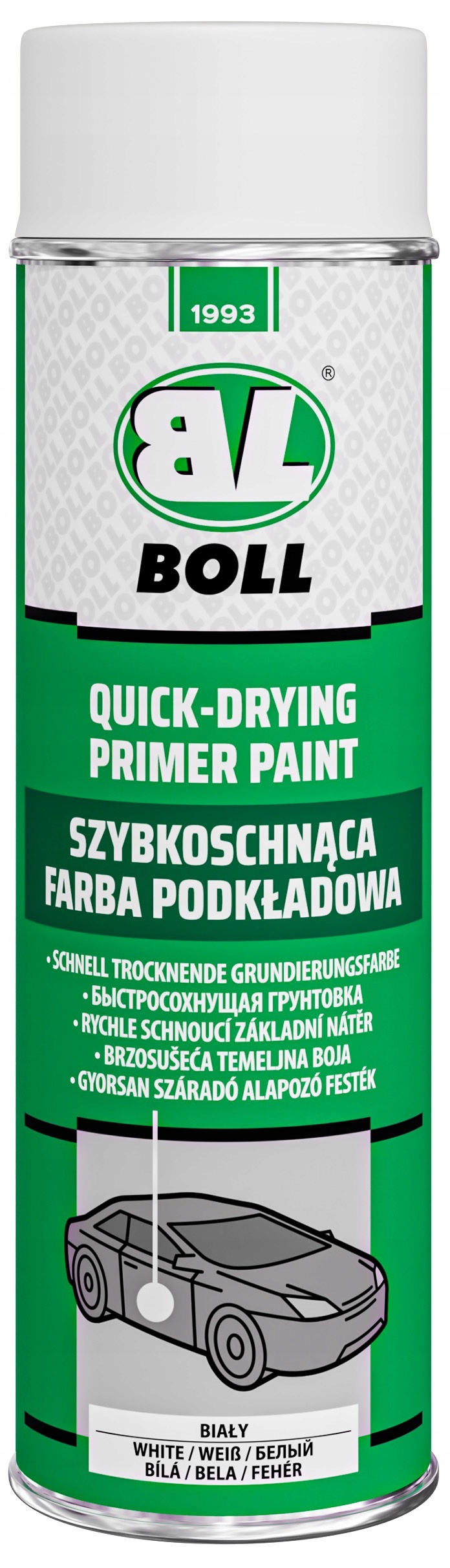 Boll szybko schnąca farba podkładowa spray Biały