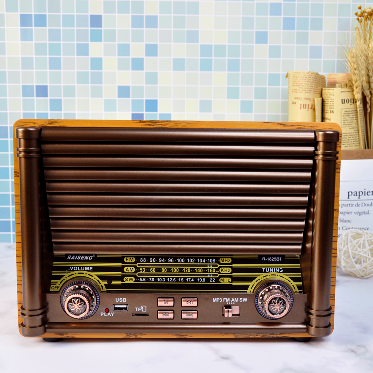 Radio Przenośne Retro Głośnik Fm Bluetooth Mp3 Usb - Inny