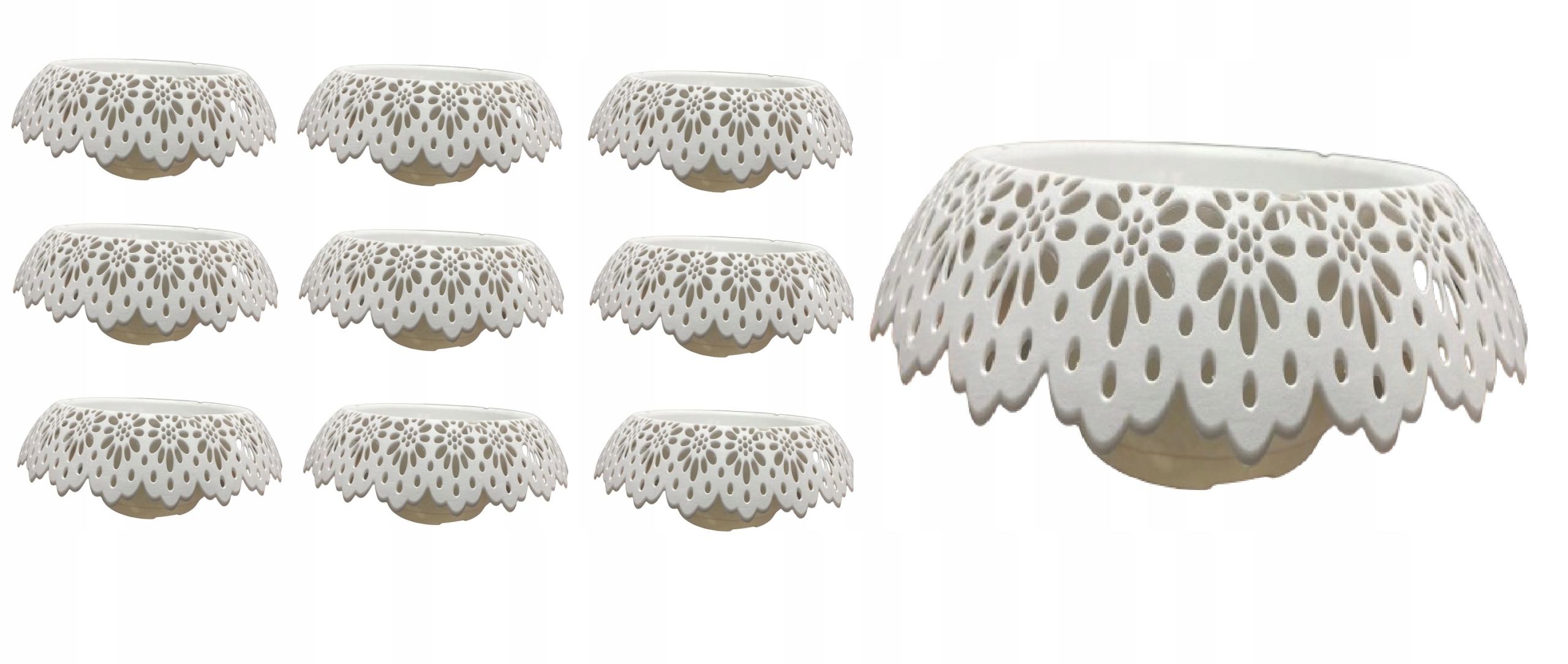 10 x Obal Na Květináč Modena 20 cm květináč pro živé i umělé kompozice Bílá