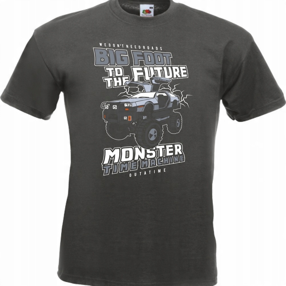 

Koszulka monster truck auto samochód XL grafitowa